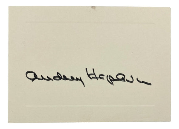 Audrey Hepburn Signed 3x5 Index Card BAS A55986 - Sports Integrity