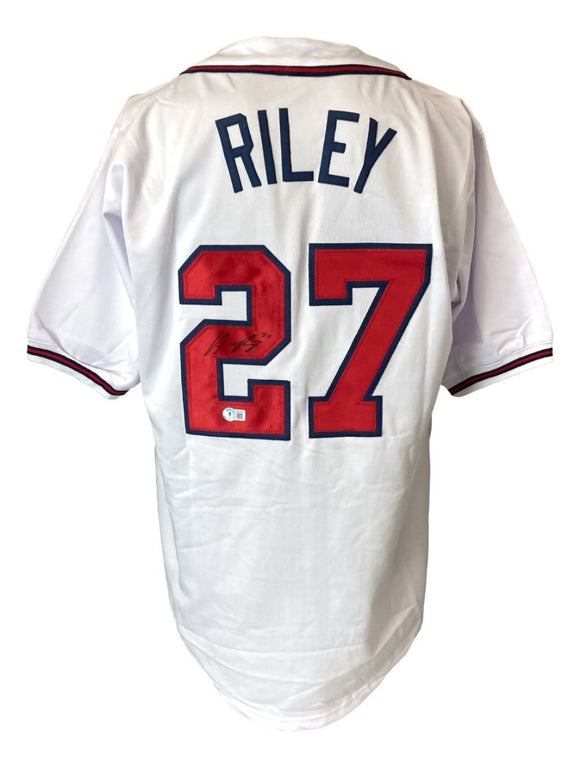 Austin Riley Atlanta Signed White Baseball Jersey BAS - Sports Integrity