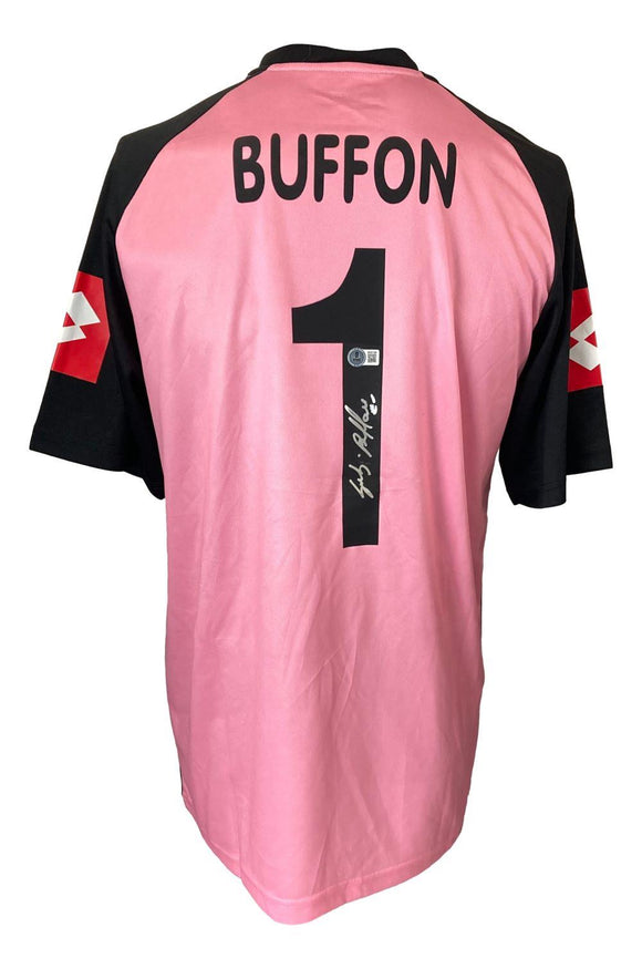 Gianluigi Buffon Signed Juventus Lotto Pink Soccer Jersey BAS