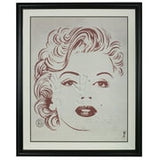 Marilyn Monroe Strong Framed 29x33 Lithograph Signed by Brett Livingstone Artist