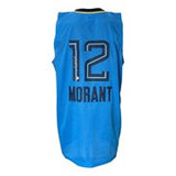 Ja Morant Signed Memphis Light Blue Pro-Style Basketball Jersey BAS