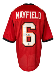 Baker Mayfield Tampa Bay Signed Red Football Jersey BAS - Sports Integrity