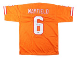 Baker Mayfield Tampa Bay Signed Orange Football Jersey BAS - Sports Integrity