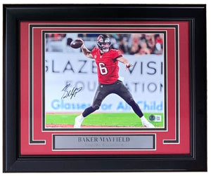 Baker Mayfield Signed Framed 8x10 Tampa Bay Buccaneers Photo BAS - Sports Integrity