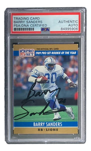 : Barry Sanders Signed PSA Lions Jersey-Official