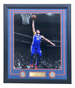 Ben Simmons Framed 16x20 Philadelphia 76ers Photo w/ Laser Engraved Signature - Sports Integrity