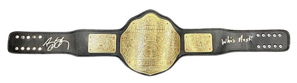 Bill Goldberg Signed WCW FS Replica Heavyweight Championship Who's Next PSA