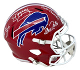 Jim Kelly Thomas Reed Signed Bills FS Replica Speed Helmet Bills Dynasty BAS ITP - Sports Integrity