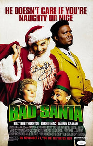 Billy Bob Thornton Signed 11x17 Bad Santa Movie Poster Photo JSA - Sports Integrity