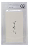 Bill Terry Signed Slabbed New York Giants Index Card BAS - Sports Integrity