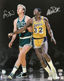 Larry Bird Magic Johnson Dual Signed 16x20 Boston Celtics Lakers Photo JSA+BAS - Sports Integrity