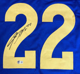 Blake Corum Los Angeles Signed Blue Football Jersey BAS - Sports Integrity