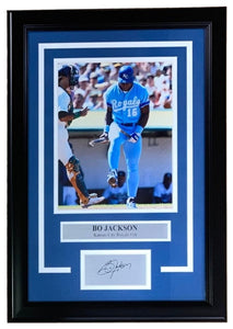 Bo Jackson Framed Kansas City Royals 8x10 Photo w/ Laser Engraved Signature - Sports Integrity