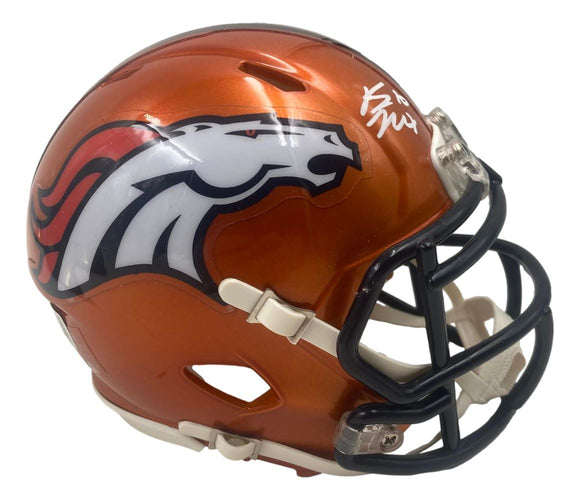 Bo Nix Signed Denver Broncos Flash Mini Speed Helmet BAS