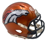 Bo Nix Signed Denver Broncos Flash Mini Speed Helmet BAS