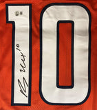 Bo Nix Denver Signed Orange Football Jersey BAS