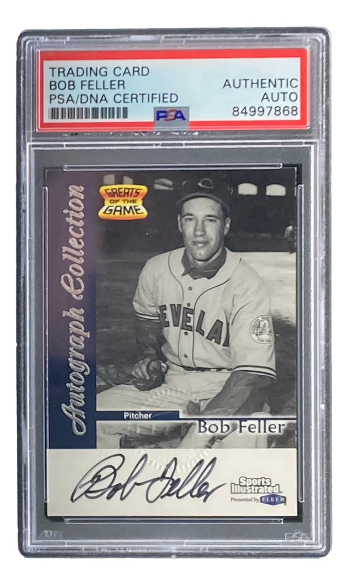 Bob Feller HOF 1962 Signed Cleveland Indians Mitchell & Ness Jersey PSA  DNA