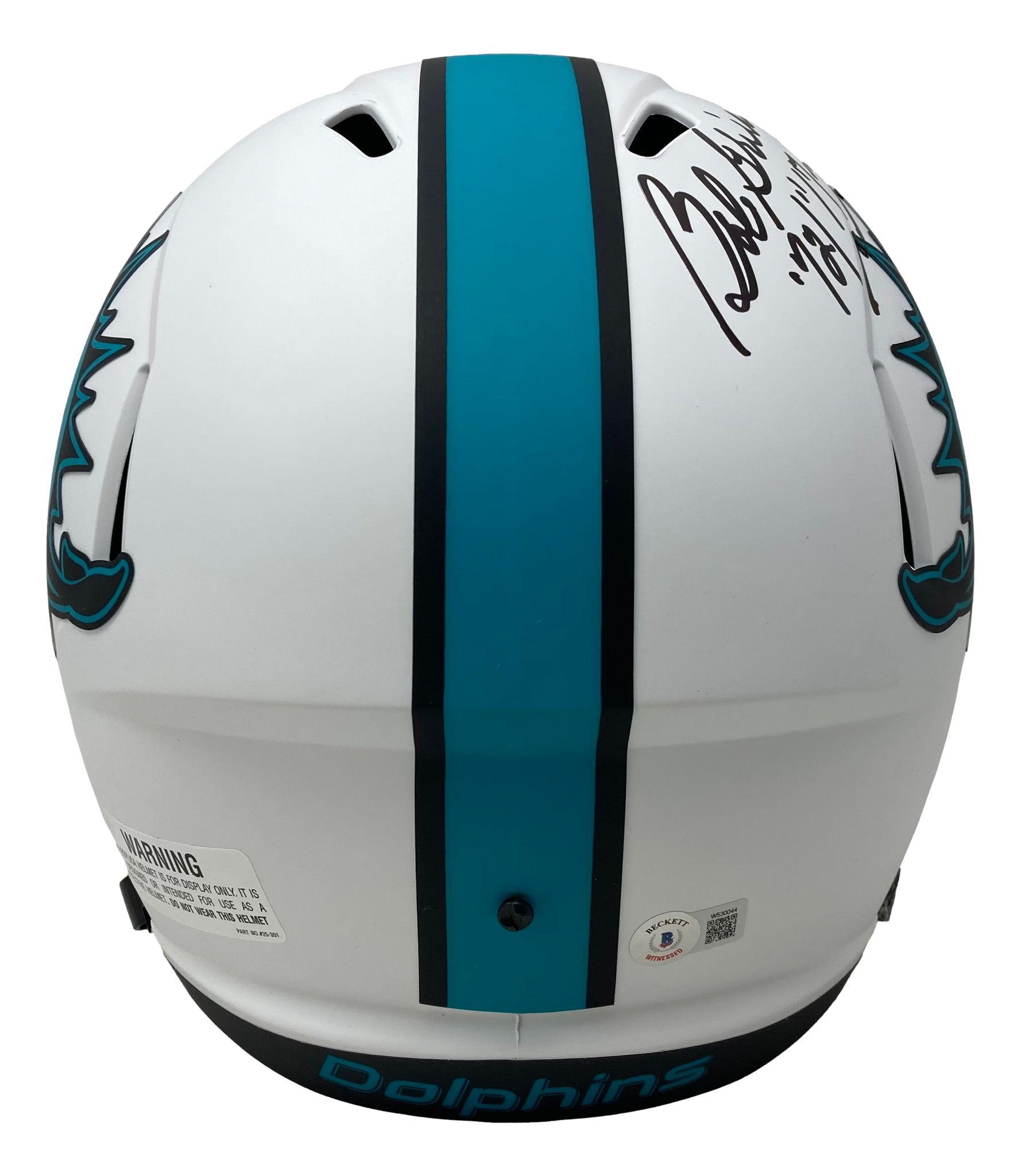 Bob Griese Autographed Miami Dolphins Lunar Eclipse White Speed