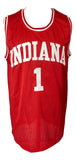 Bob Knight Indiana Signed Red Basketball Jersey JSA