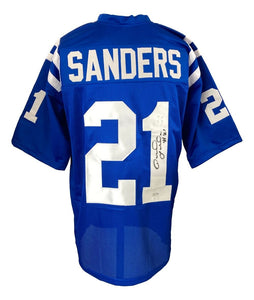 Bob Sanders Indianapolis Signed Blue Football Jersey Sports Integrity - Sports Integrity