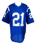 Bob Sanders Indianapolis Signed Blue Football Jersey Sports Integrity - Sports Integrity