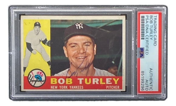 Bob Turley Signed 1960 Topps #270 New York Yankees Trading Card PSA/DNA - Sports Integrity