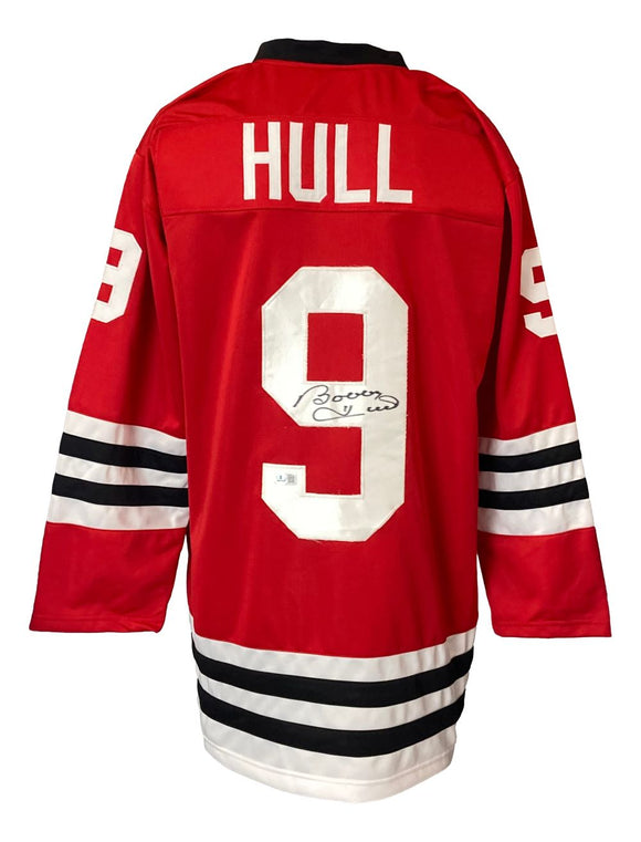 Bobby Hull Chicago Signed Red Hockey Jersey BAS