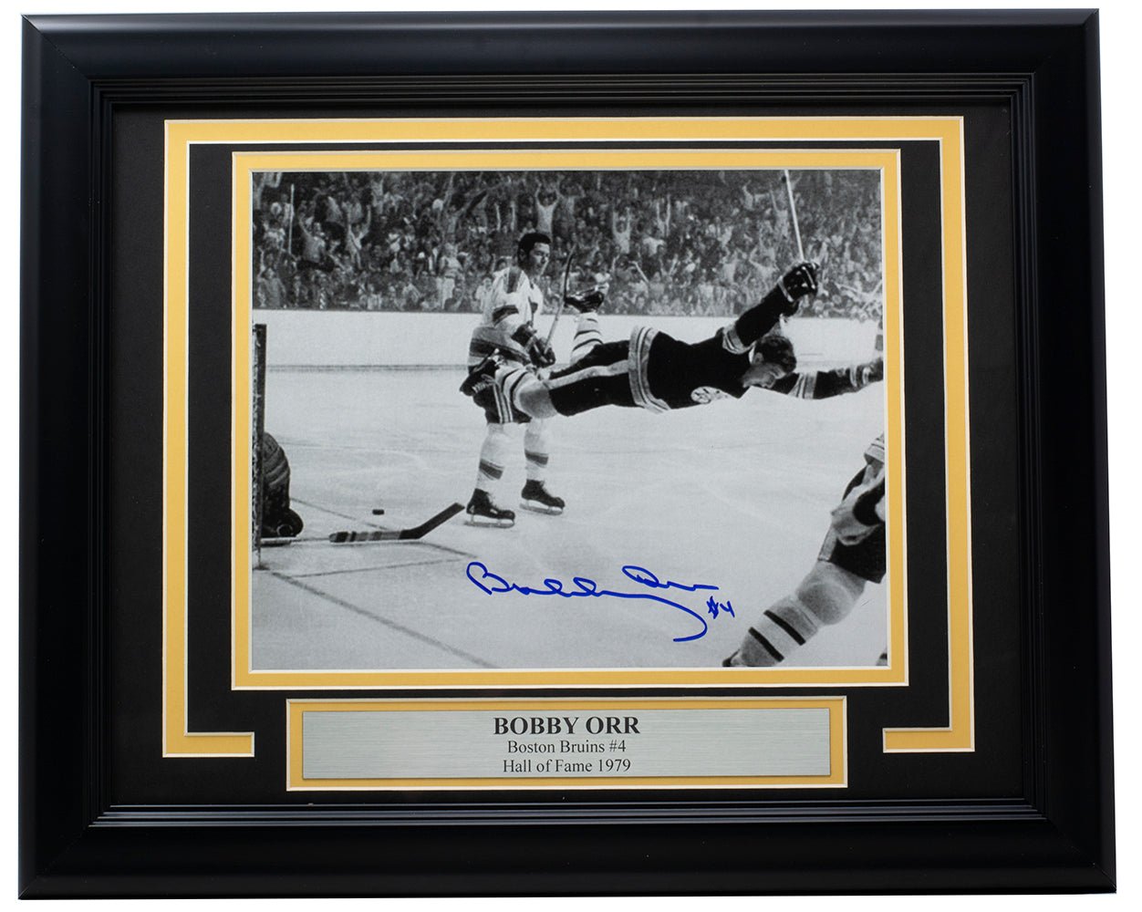Bobby Orr Signed Bruins LE The Flying Goal 12x18 Lithograph #/300 (Orr  COA)