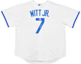 Bobby Witt Jr Signed Kansas City Royals White Nike Replica Jersey BAS ITP