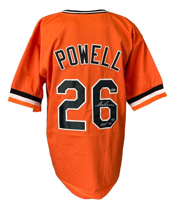 Boog Powell Baltimore Signed Orange Baseball Jersey MVP 70 Insc Sports Integrity - Sports Integrity