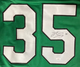 Boston Scott Signed Custom Kelly Green Pro-Style Football Jersey JSA Sports Integrity