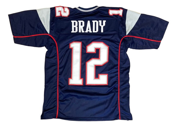 Tom Brady New England Blue Football Jersey - Sports Integrity