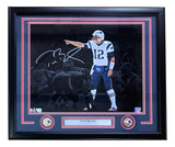 Tom Brady Signed Framed 16x20 New England Patriots Spotlight Photo Fanatics - Sports Integrity