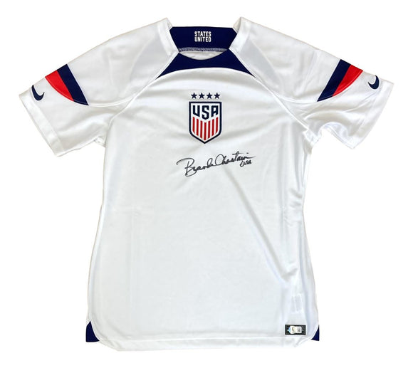 Brandi Chastain Signed USA White Nike Women's Soccer Jersey BAS ITP