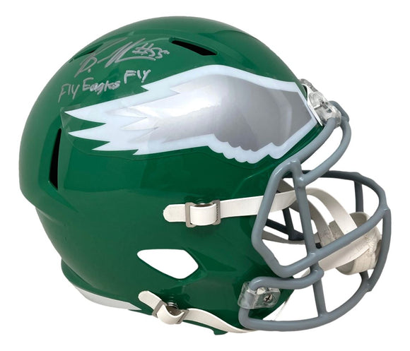 Brandon Graham Signed Eagles Kelly Green Speed Replica Helmet Fly Eagles JSA