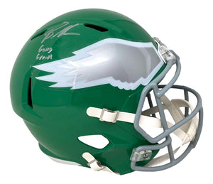 Brandon Graham Signed Eagles Kelly Green Speed Replica Helmet Gang Green BAS - Sports Integrity