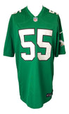 Brandon Graham Signed Eagles Kelly Green Nike Game Jersey Fly Insc JSA