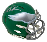 Brandon Graham Signed Philadelphia Eagles Kelly Green Mini Speed Helmet JSA - Sports Integrity