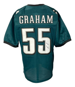 Brandon Graham Philadelphia Signed Green Football Jersey JSA ITP - Sports Integrity