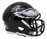 Brandon Graham Signed Eagles Mini Speed Replica Alt Black Helmet JSA ITP - Sports Integrity