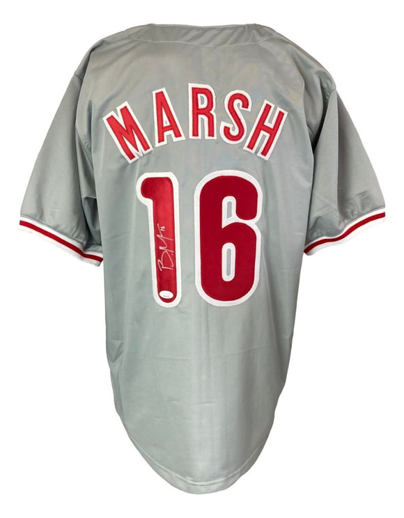 Brandon Marsh Philadelphia Signed Gray Baseball Jersey JSA - Sports Integrity