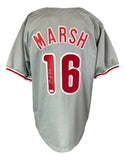 Brandon Marsh Philadelphia Signed Gray Baseball Jersey JSA - Sports Integrity