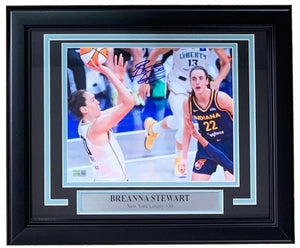 Breanna Stewart Signed Framed 8x10 New York Liberty Photo Steiner CX