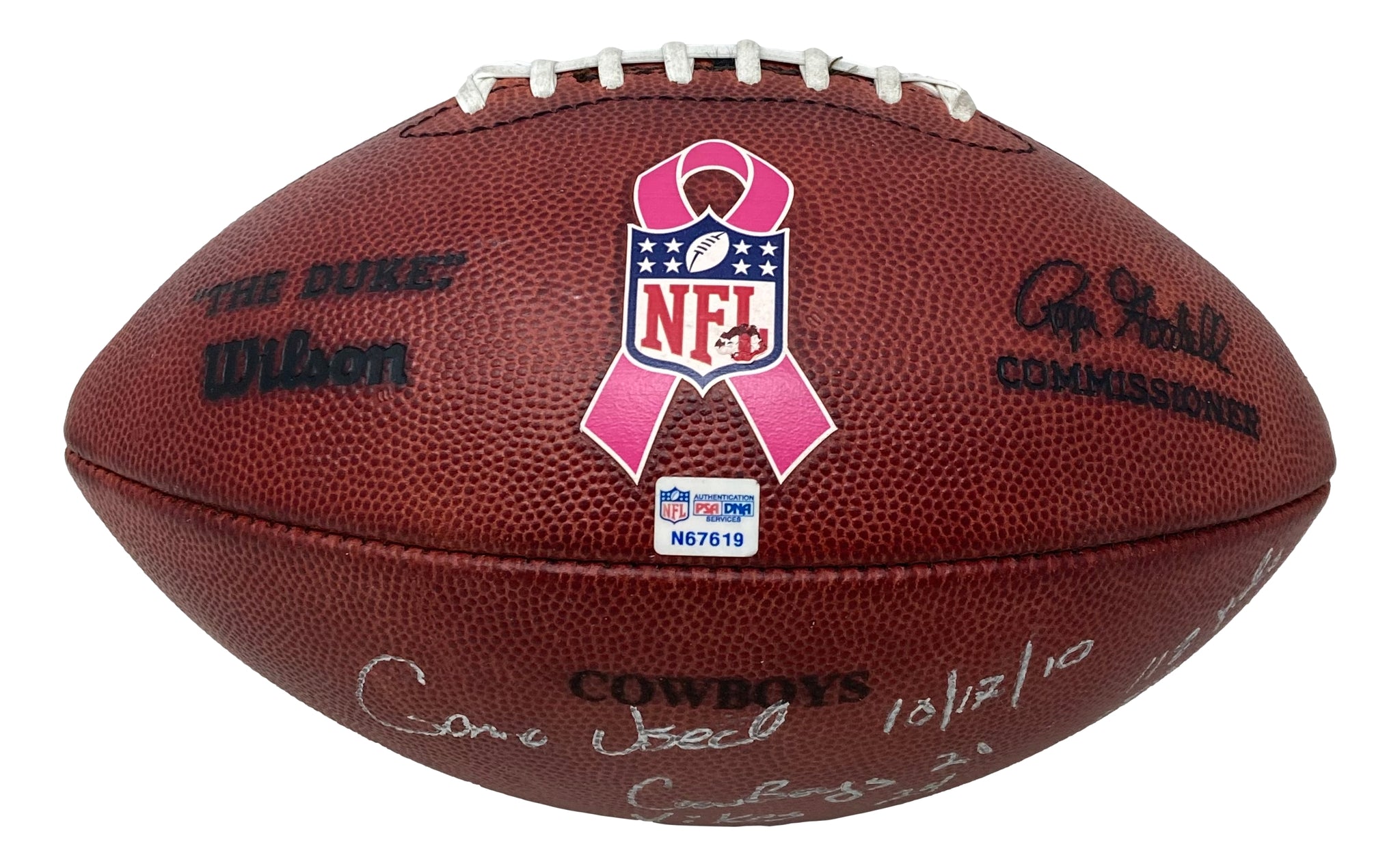 2011 Minnesota Vikings Team Signed Autographed Wilson NFL Game Issued  Football