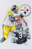 Jerome Bettis Steelers Framed 13x19 Lithograph Signed By Artist Brian Barton PA