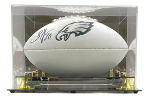 Brian Dawkins Signed Philadelphia Eagles Logo Football BAS w/ Case