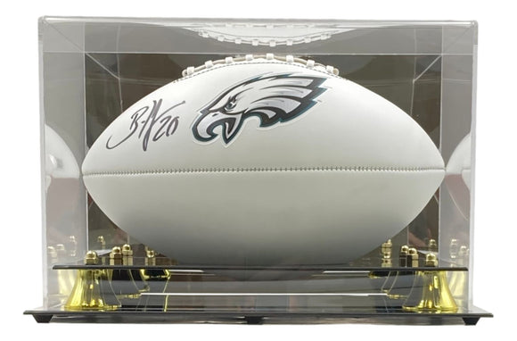 Brian Dawkins Signed Philadelphia Eagles Logo Football BAS w/ Case