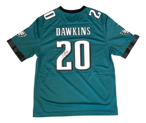 Brian Dawkins Signed Philadelphia Eagles Green Nike Game Jersey BAS - Sports Integrity