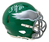 Brian Dawkins Signed Philadelphia Eagles Throwback Mini Speed Helmet BAS - Sports Integrity