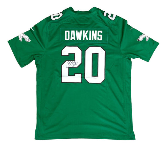 Brian Dawkins Signed Philadelphia Eagles Kelly Green Nike Game Jersey Sports Integrity